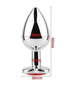 Diamond Heart Butt Plug Large- AT 1225-4